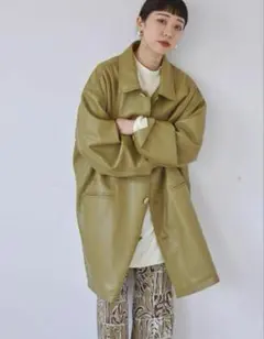 専用！トゥデイフル エコレザーオーバージャケット