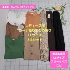 レディース服コーデ売りまとめ売り　LLサイズ8点　春夏服大人キレイめカジュアル