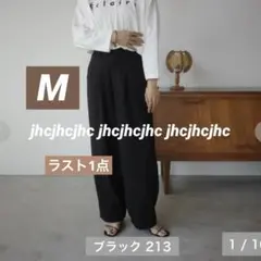 定価以下Mブラック新品しまむら　Écla sim mako カーブパンツコクーン