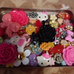 デコレーションパーツセット花 リボン多数