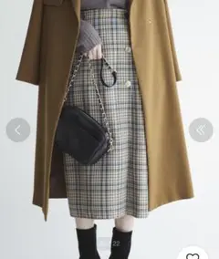 【EMMEL REFINES】チェックリバーシブルタイトスカート ¥15,400