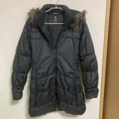 最終adidasアディダス　レディースファー付 ダウンコート　Mサイズ　ブラック