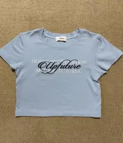 ミニTシャツ　エンブロイダリーミニT 半袖　ブルー