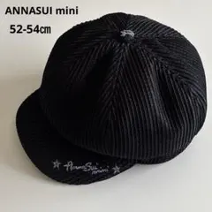 アナスイミニ　キャップ　帽子　メッシュ　キャスケット　黒　ロゴ　ねこ　女の子