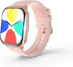 ピンク スマートウォッチ Bluetooth 5.3 iPhone/アンドロイド