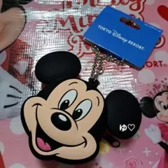 ディズニー　バッグチャームケース付き　ミッキー　コインケース　新品