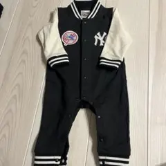 Yankees コットンロンパース 黒/白