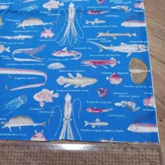 深海生物柄 ツイル生地 約50×50cm
