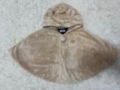 ミキハウス フリースポンチョ ベージュ　くま