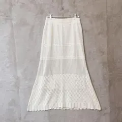 ROPE' PICNIC♡ロング丈 クロシェスカート かぎ編み ホワイト 38