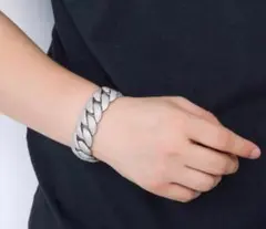 【ほぼ未使用】マイアミキューバン8インチブレスレットブリンブリン※値下げOK