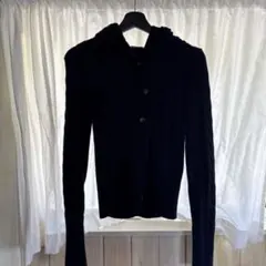 BRANDY MELVILLE ネイビー フード付きカーディガン