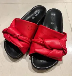 【mamamama様専用】リボンサンダル スペイン 37 レッド 赤