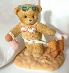 【セット販売】Cherished Teddies フィギュア ビーチ 犬