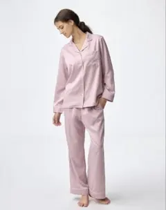 サテンパジャマ(長袖&ロングパンツ) GU ジーユー XXL 3L 2XL