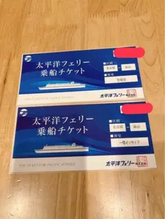太平洋フェリー 優待乗船券 (B寝台/一等インサイド ) 名古屋-仙台のサムネイル