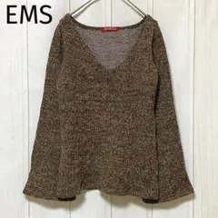 st596 EMS カラーニット トップス V字カット かわいい