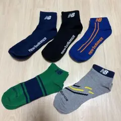 新品ニューバランスメンズ靴下5足セットショート丈ソックス25-27cm