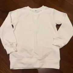 白　無地　トレーナー