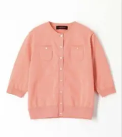 週末セール✴︎CABAN サーモンピンク 半袖カーディガン✴︎美品