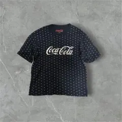 Coca-Cola ドット柄 Tシャツ ブラックのサムネイル