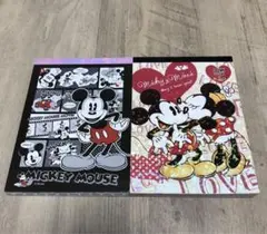 ミッキー　ミニー　メモ帳2点セット　ディズニー　平成レトロレア