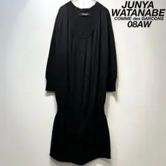希少 美品 ジュンヤワタナベ コムデギャルソン ウール ギャザー ワンピース