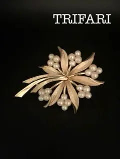 lotuscloud 2530⭐️TRIFARI トリファリヴィンテージブローチ lotuscloud2506⭐️TRIFARI トリファリ ヴィンテージブローチ