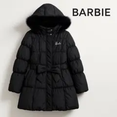 【Barbie/バービー】ダウンコート ブラック フード付き リボン付き