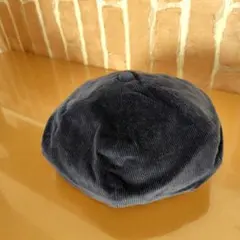 ネイビー コーデュロイ ベレー帽 ハニーズ 美品