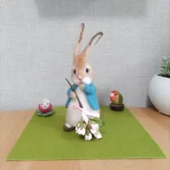 羊毛フェルト♡長いお耳のウサギさん♡