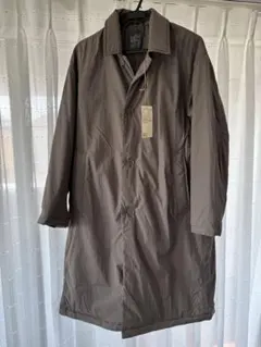 新品　無印良品　紳士　洗える中わた　ステンカラーコート　ダークモカブラウン　L