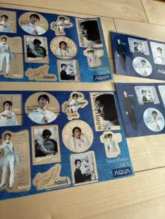 送料無料〜2日発送】羽生結弦 AQUA ステッカー ショッパースマホ