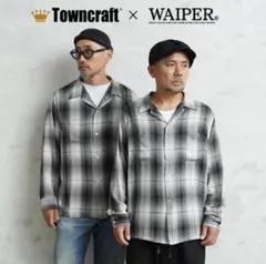 WAIPER×TOWN CRAFT オンブレチェックシャツ XL