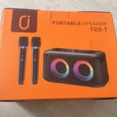Portable Speaker T17-T 本体 マイク2本付 - メルカリ