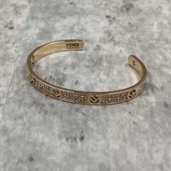フェンディ FENDI ブレスレット バングル エフイズ FF ピンクゴールド