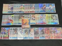 ワンピースカードゲーム 赤青エース デッキ+パーツ リーダーパラレル