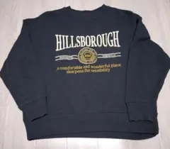 ロゴ刺繍　裏起毛　トレーナー　L