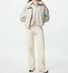 UNIQLO ウォッシャブルニットリブパンツ 丈長め