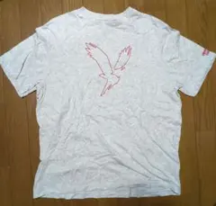 【即日発送】AMERICAN EAGLE Tシャツ グレー レッドロゴ