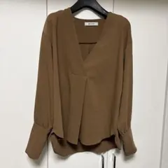 最終価格！ナノユニバース❤︎ピンタックモカブラウス⭐︎超美品！