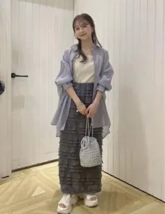 LOWRYSFARM シアーシャツ ブルーのサムネイル