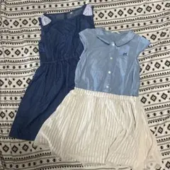 新品&美品　デニム生地ワンピース　140