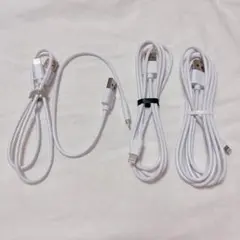 USB Lightning ケーブル 4本セット 急速充電 データ転送 白色