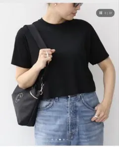 ドゥーズィエムクラス EVERYDAY I LIKE 半袖クロップドT ネイビーのサムネイル