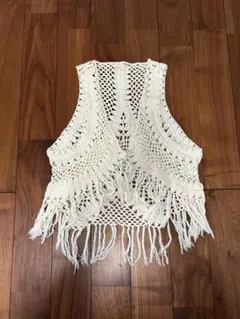 フリンジ ノースリーブベスト