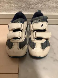 asics ×ファミリア　スニーカー ホワイト/チェック柄　17センチ