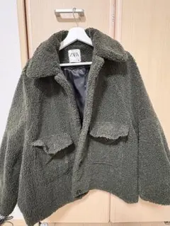 ZARA ザラ ボアジャケット オリーブグリーン アウター