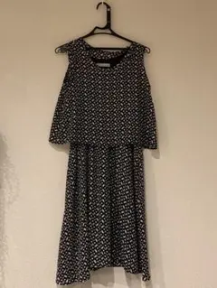 柄ワンピース　膝丈　Mサイズ　ジャニスマーケット　昭和レトロ