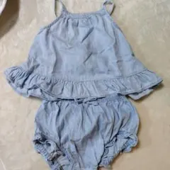 ☆ セットアップ デニム風 フリル キャミソール　ブルマ　ギャップ　GAPのサムネイル